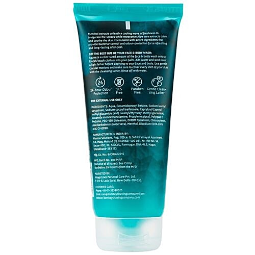 Bombay Shaving Company Refreshing Face & Body Wash - With Menthol, 200 ml  