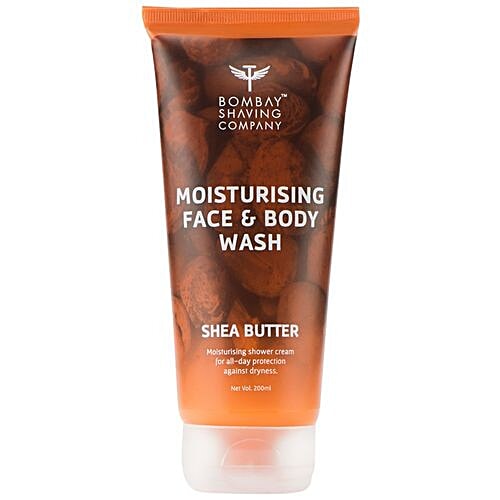 Bombay Shaving Company Moisturising Face & Body Wash With Shea Butter - For Dry Skin, 200 ml
