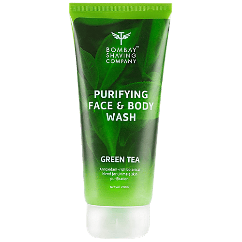 Bombay Shaving Company Purifying Face & Body Wash - Green Tea Extracts & Antioxidants For The Skin, 200 ml  