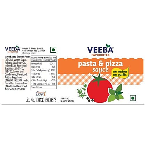 Buy Veeba Pasta & Pizza Sauce No Onion & No Garlic Online at Best