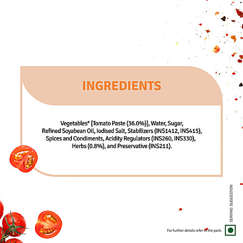 Veeba Herby Tomato Pasta & Pizza Sauce - No Onion & Garlic, 280 g  