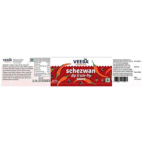 Veeba Schezwan Dip & Stir-Fry Sauce, 320 g PET Jar