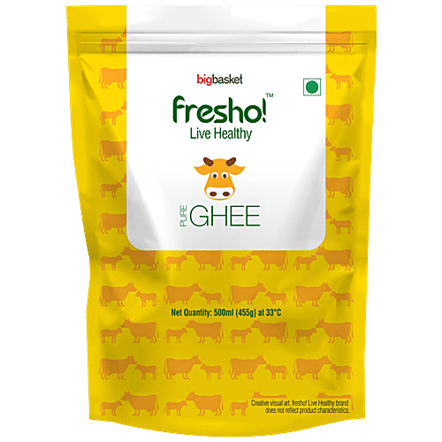 Fresho Pure Cow Desi Ghee/Tuppa, 500 ml  