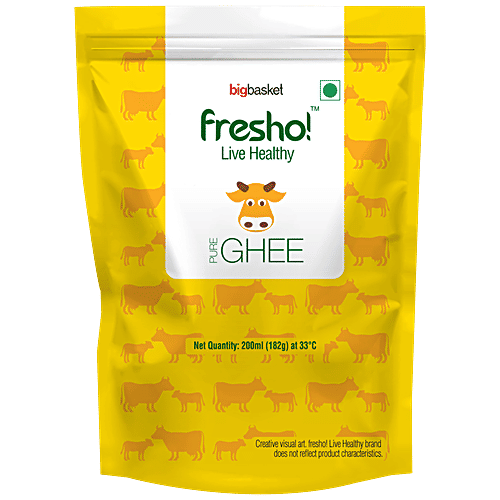 Fresho Pure Cow Desi Ghee/Tuppa, 200 ml  