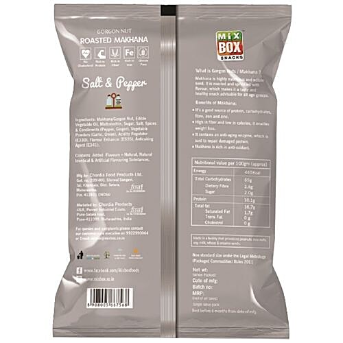 Mix Box Roasted Makhana - Salt & Pepper, 32 g Pouch 