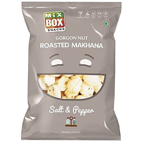 Mix Box Roasted Makhana - Salt & Pepper, 32 g Pouch 