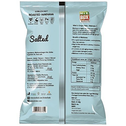 Mix Box Roasted Makhana - Salted, 60 g Pouch Gluten Free
