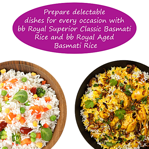 bb Royal Superior Classic Basmati Rice/Basmati Chawal, 1 kg Pouch