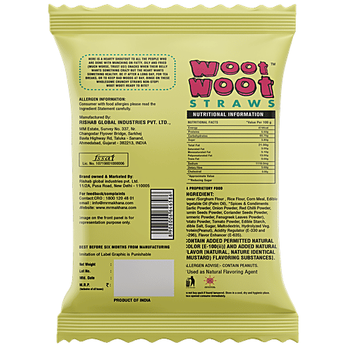 Spyke Woot Woot Straws - Zingy Curry, 46 g  Gluten Free