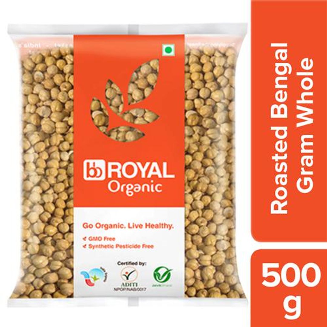BB Royal Organic - Roasted Bengal Gram Whole (Chana), 500 g 