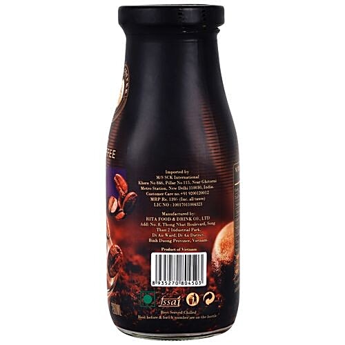 Kings Coffee Premium Cold Coffee - Latte, 280 ml Bottle 