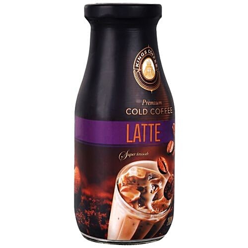 Kings Coffee Premium Cold Coffee - Latte, 280 ml Bottle 