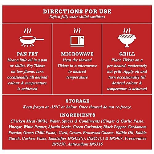 La Carne Chicken Malai Tikka, 500 g PKT 