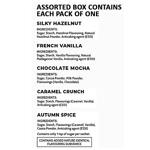 Snapin Coffee Sprinkles - Assorted Box, 48 g (5 Sachets x 9.6 g each) 