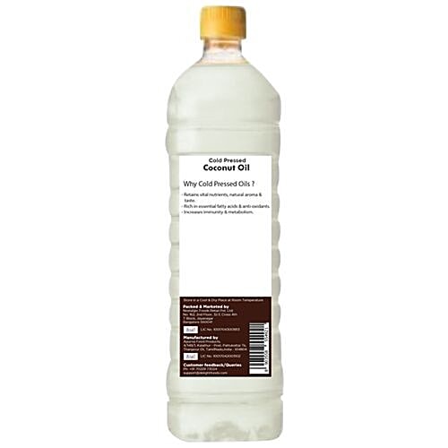 Delight Foods Coconut Oil - Cold Pressed, 500 ml  