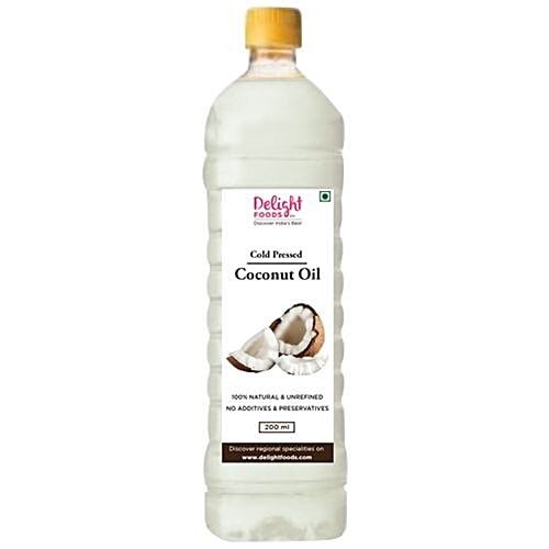 Delight Foods Coconut Oil - Cold Pressed, 500 ml  