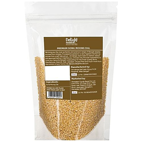 Delight Foods Premium Sona Moong Dal/Payatham Parupu, 400 g  