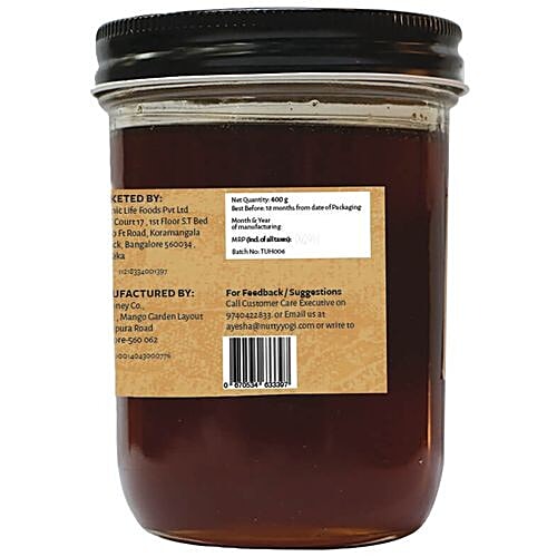 Nutty Yogi Tulsi Honey, 400 g  Delicately Mild
 Infused with Ginger
  Organic
