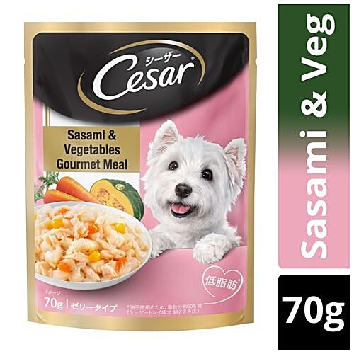 Cesar Adult Wet Dog Food - Gourmet Meal, Sasami With Vegetables, 70 g Pouch 