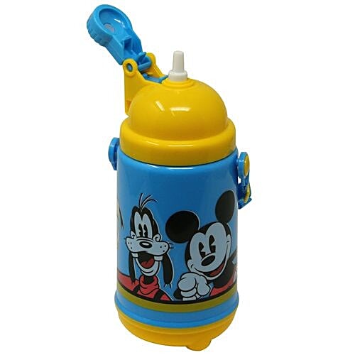 Hm International Disney Mickey Mouse Double Wall Insulated Kids Sipper Bottle, 400 ml