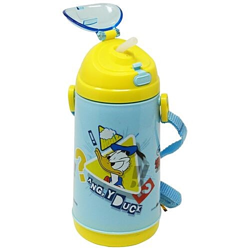 Hm International Disney Donald Duck Double Wall Plastic Sipper Kids Water Bottle, 600 ml  