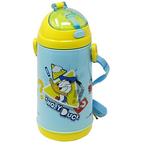 Hm International Disney Donald Duck Double Wall Plastic Sipper Kids Water Bottle, 600 ml  