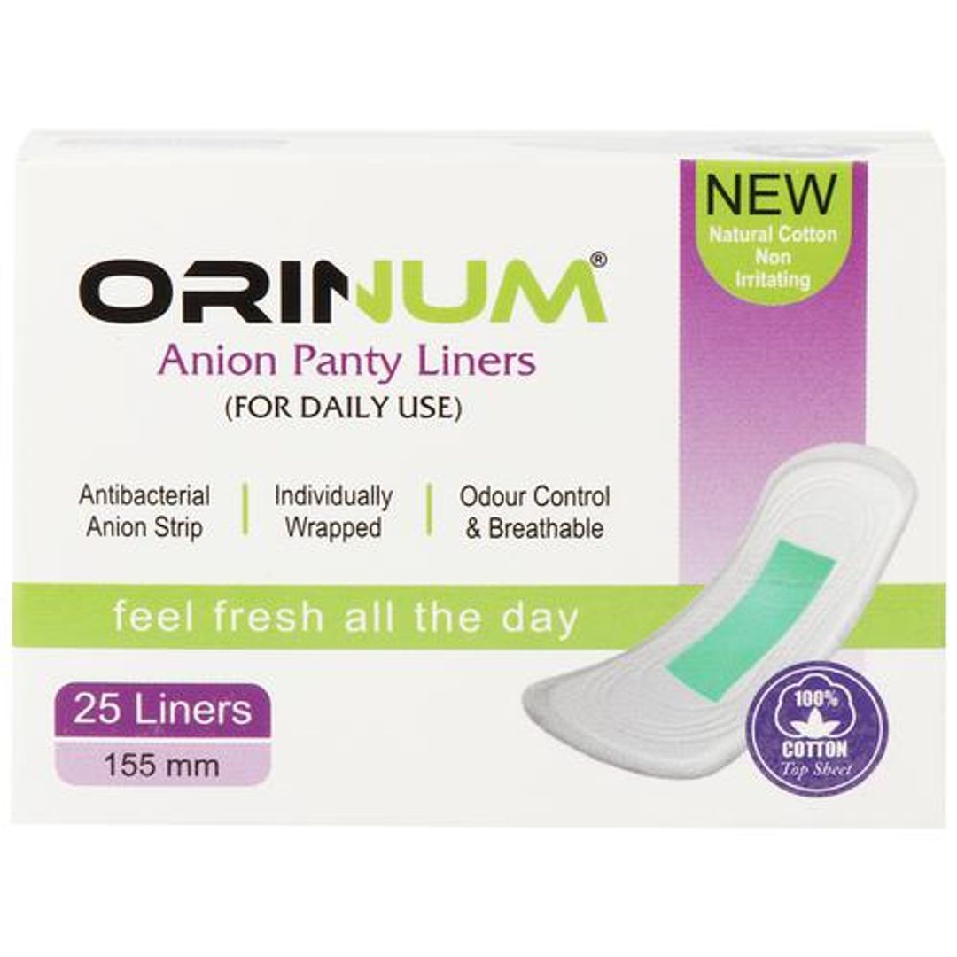 Orinum Anion Panty Liners - Daily Use, 25 pads 