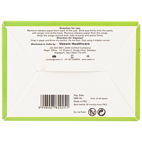 VEEON Anion Sanitary Napkins - Ultra Slim XXXL, 6 pcs  Antibacterial Anion Strip, Odour Control