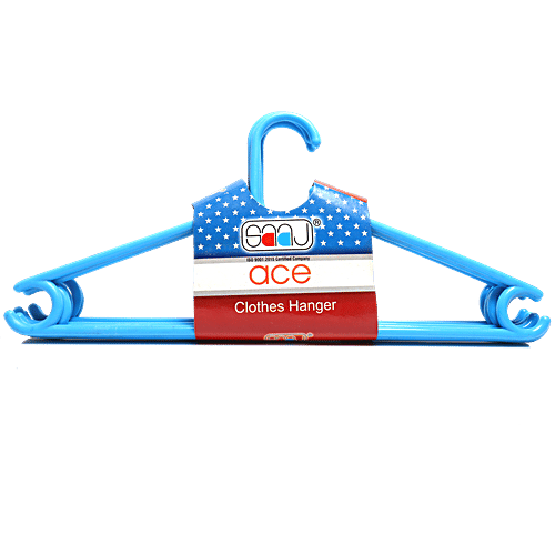 Swastik Ace Premium Plastic Hanger /Cloth Hanger - Assorted Colour, 6 pcs  