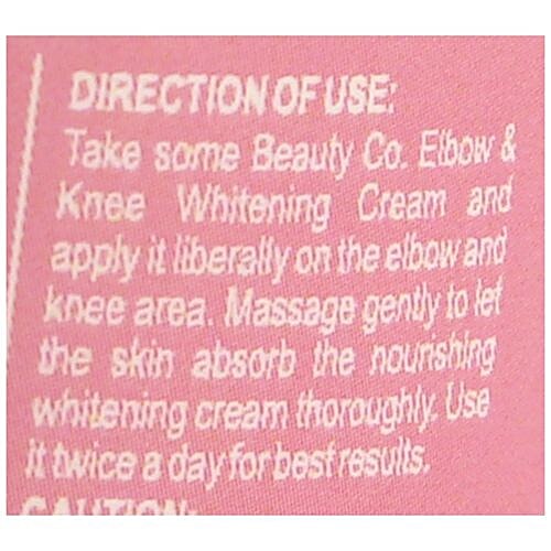 The Beauty Co. Elbow & Knee Whitening Cream, Lightens, Softens, Moisturizes, 125 g  Lightens, Softens, Moisturizes
