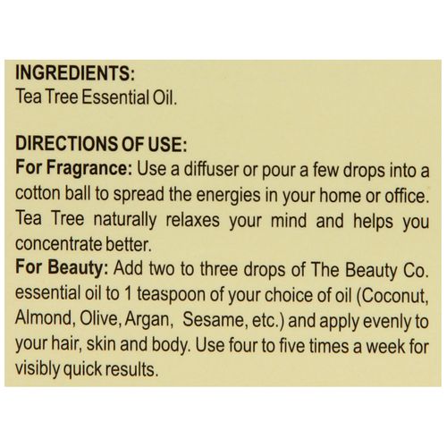 The Beauty Co. Tea Tree Essential Oil, 15 ml  