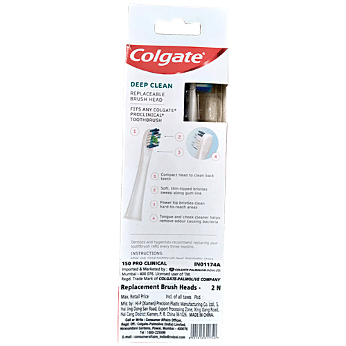 Buy Colgate Toothbrush Replacement Brush Heads 360 Deep Clean ProClinical Sonic Electric