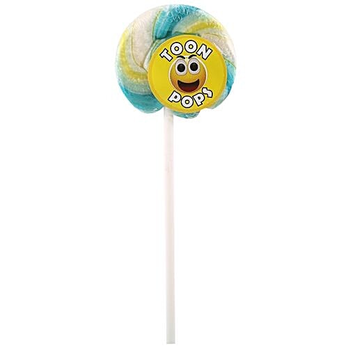 Toonpops Swirlpop Round Shape 1.5 Dia With Fun Cartoon Stickers, 10 g (Pack of 12) Cruelty Free