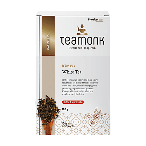 Teamonk Kimaya White Tea - Provides Glowing Skin & Boosts Immunity, 100 g  