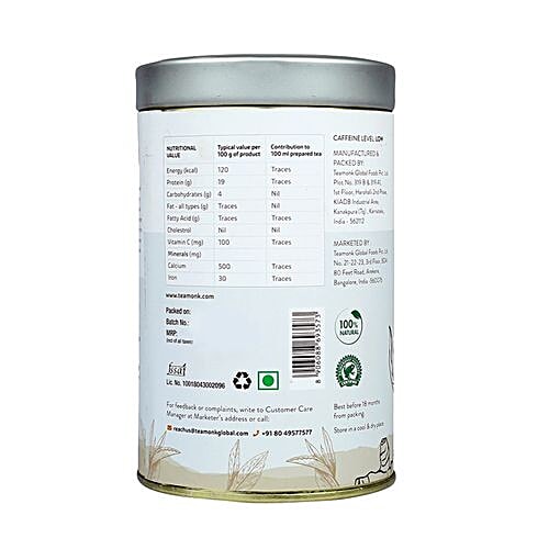 Teamonk Turmeric Green Tea - Provides Glowing Skin & Boosts Immunity, 100 g  Natural, No Cholesterol