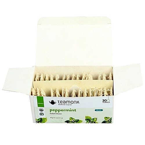 Teamonk Peppermint Herbal Infusion, 50 g (25 Bags x 2 g each) 