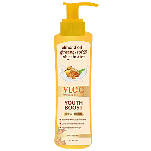 Buy VLCC Youth Boost Body Lotion Almond Oil + Ginseng + SPF 25 PA