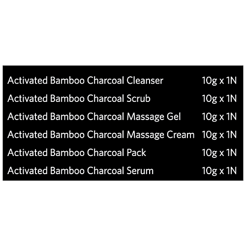 Vlcc Activated Bamboo Charcoal Facial Kit, 60 g  