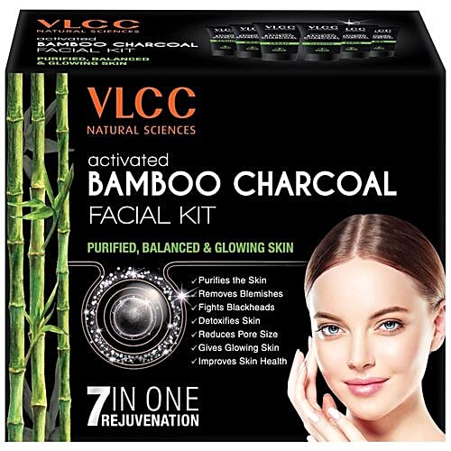 Vlcc Activated Bamboo Charcoal Facial Kit, 60 g  