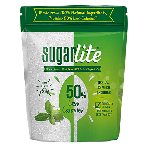 Sugarlite 50% Less Calories Sugar, 100 g Pouch 5No Less Calories, Natural