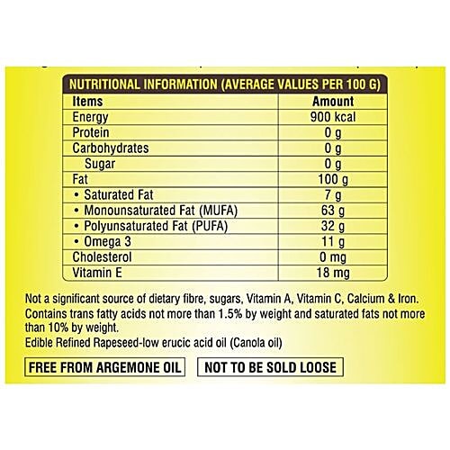 Disano Canola Oil, 5 L Plastic Bottle 