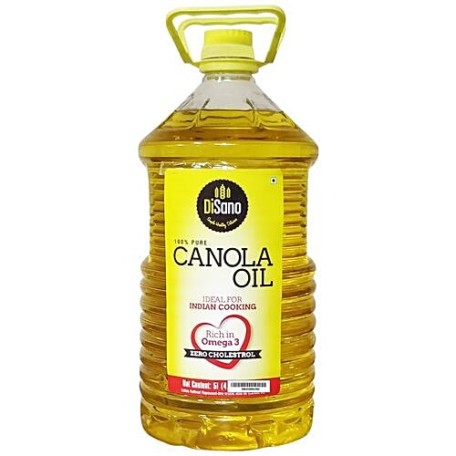 Disano Canola Oil, 5 L Plastic Bottle 