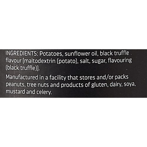 Hunter's Gourmet Hand Cooked Potato Chips - Black Truffle, Vegan, Earthy & Nutty Flavour, 150 g  Gluten Free