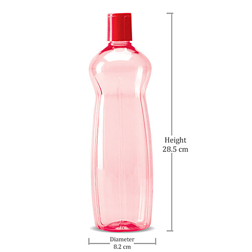 Milton Pacific PET Fridge Plastic Water Bottle - Red, 1 L  