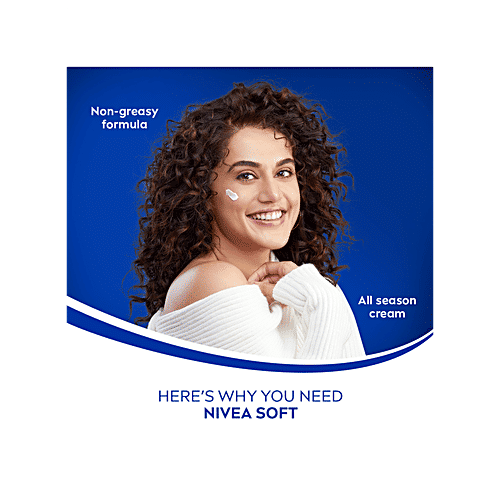 Nivea Light Moisturizer - Soft Berry Blossom, For Face, Hand & Body, Instant Hydration Non-Greasy Cream With Vitamin E & Jojoba Oil, 100 ml