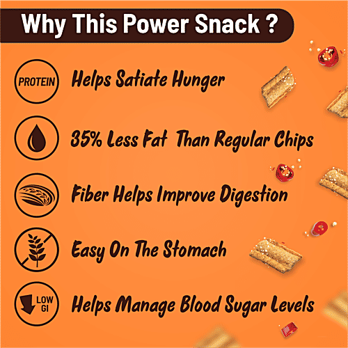 RiteBite Max Protein Peri Peri 20g Protein Chips, 120 g Gluten Free