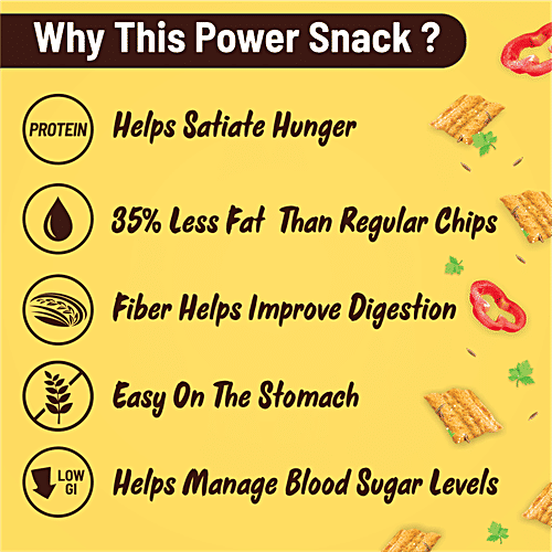 RiteBite Max Protein Chips Desi Masala - 7 Grains Healthy Snacks, 60 g  