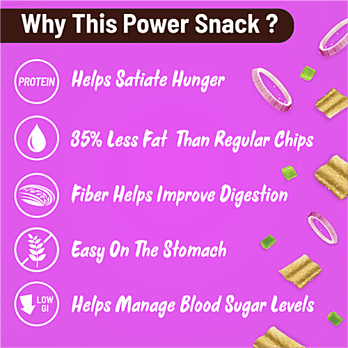 RiteBite Max Protein Cream & Onion 10g Protein Chips, 60 g