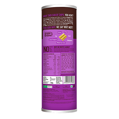 RiteBite Max Protein Cream & Onion 20g Protein Chips, 120 g Gluten Free