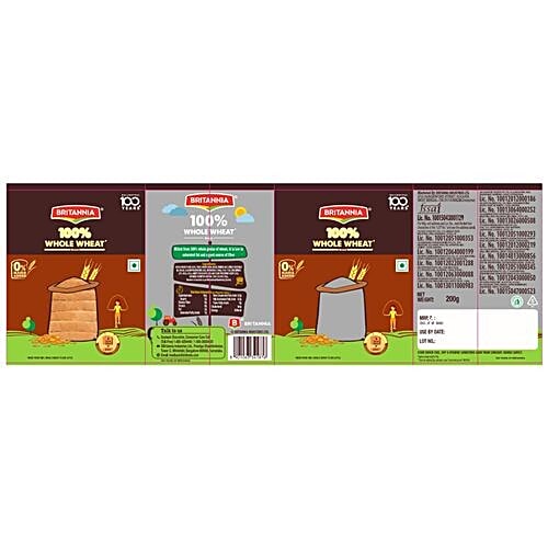 Buy Britannia 100 Whole Wheat Bread Online at Best Price of Rs 20 bigbasket